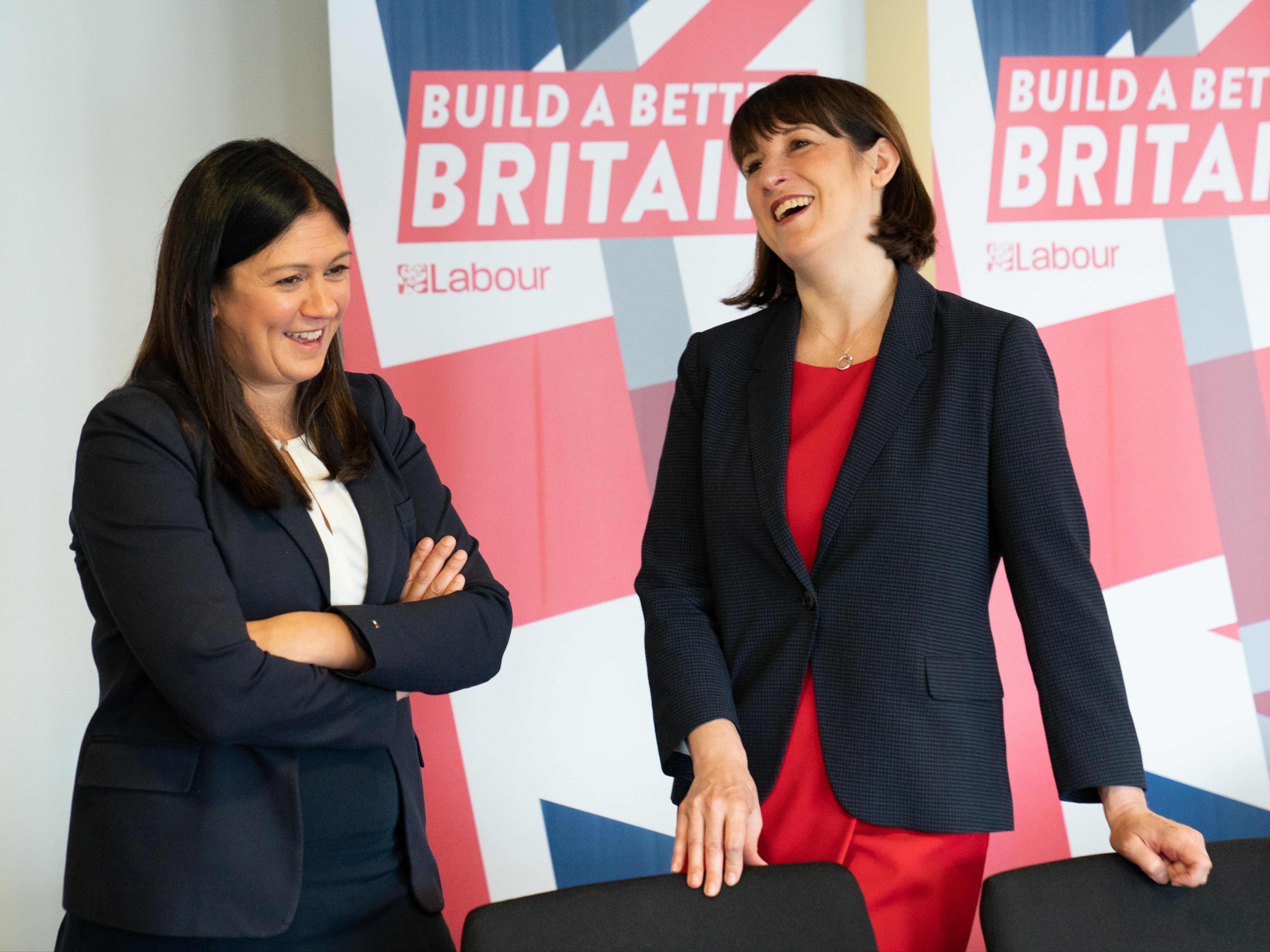 Shadow levelling up secretary Lisa Nandy and shadow chancellor Rachel Reeves