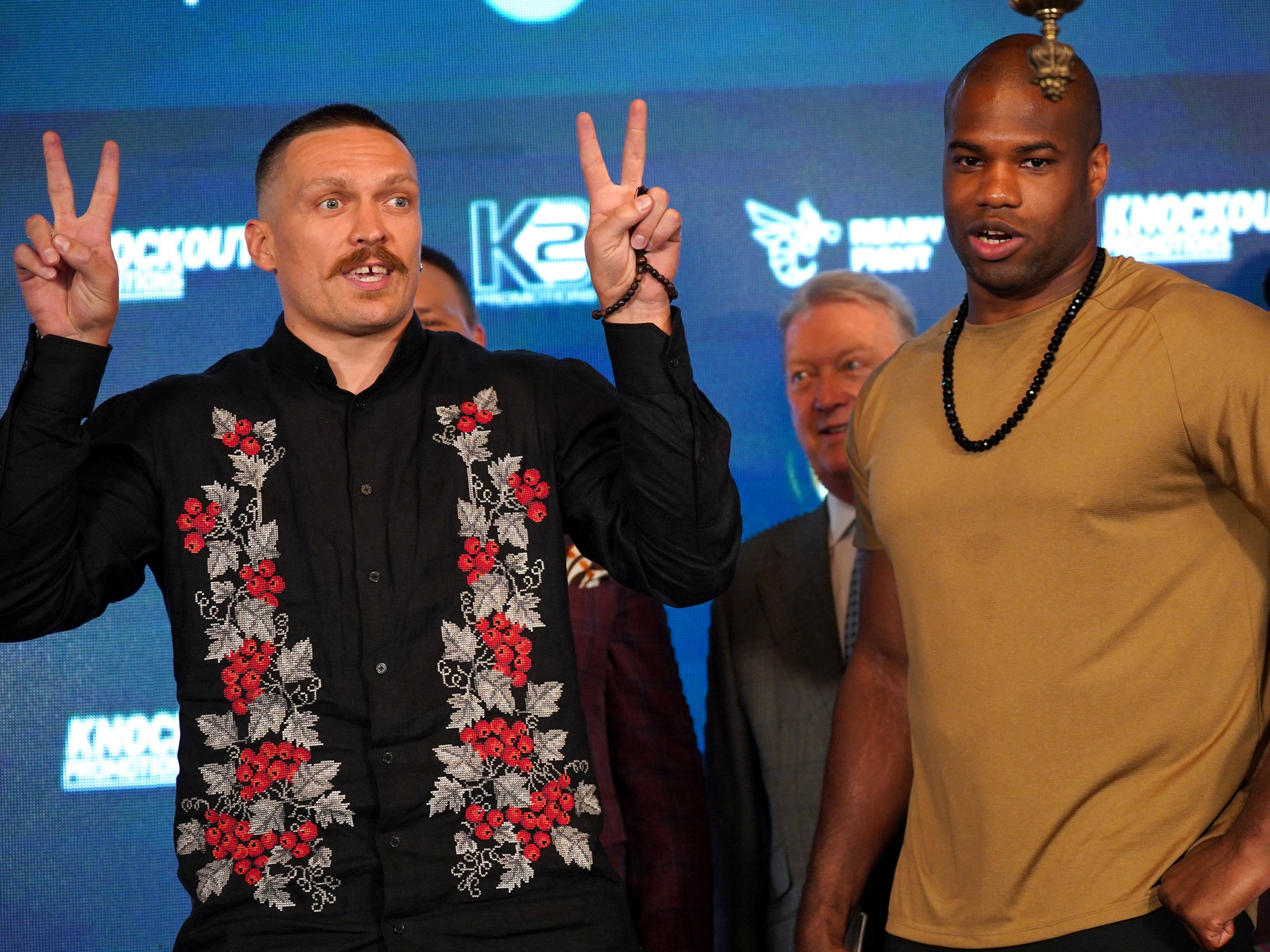 Usyk offered a surprising moment of levity at his first press conference with Dubois