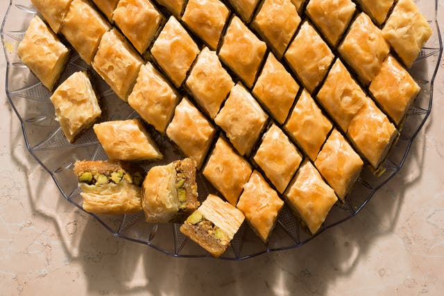 <p>Be sure to find proper filo pastry from a Middle Eastern shop for this recipe </p>