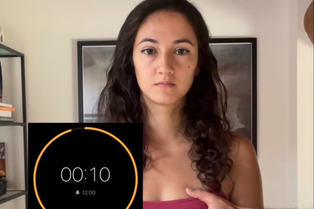 <p>To highlight just how long 10 seconds feels, Italians are posting videos looking into the camera and touching intimate parts of themselves</p>
