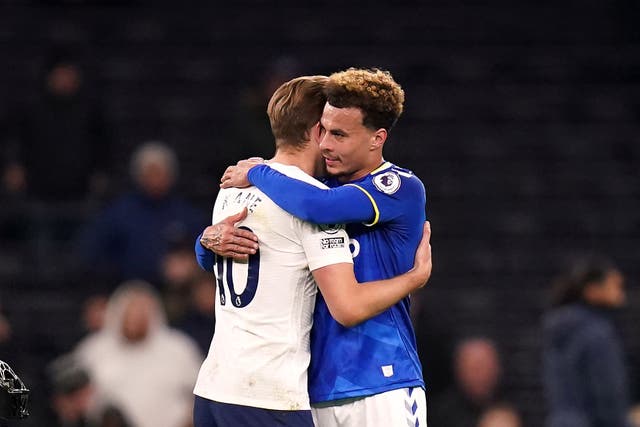 Harry Kane and Dele Alli embrace (Adam Davy/PA)