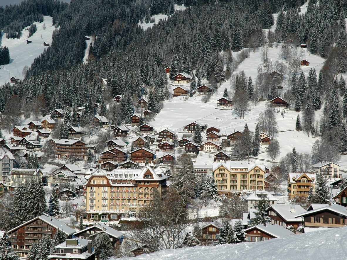 A view of Wengen from nearby Allmend