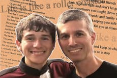 A Parkland father returned to the scene where his son died. He left with a bullet-torn poem and even more pain