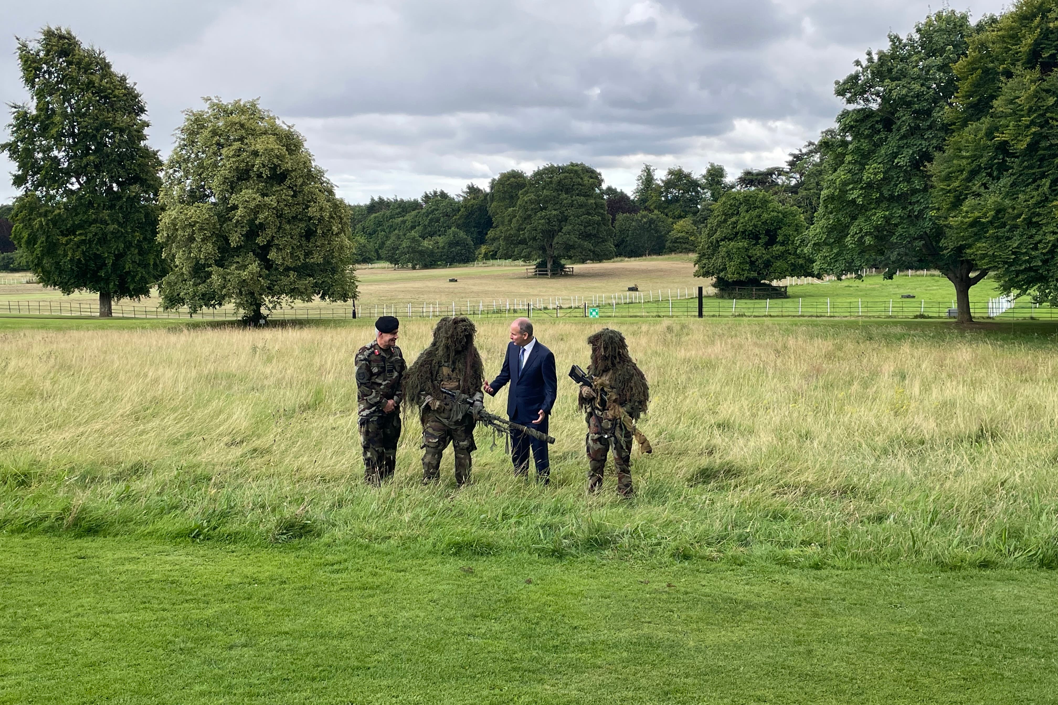 Tanaiste and Minister for Defence Micheal Martin and Defence Forces Chief of Staff Lt Gen Sean Clancy attended an open day to encourage people to join the Irish army (PA)
