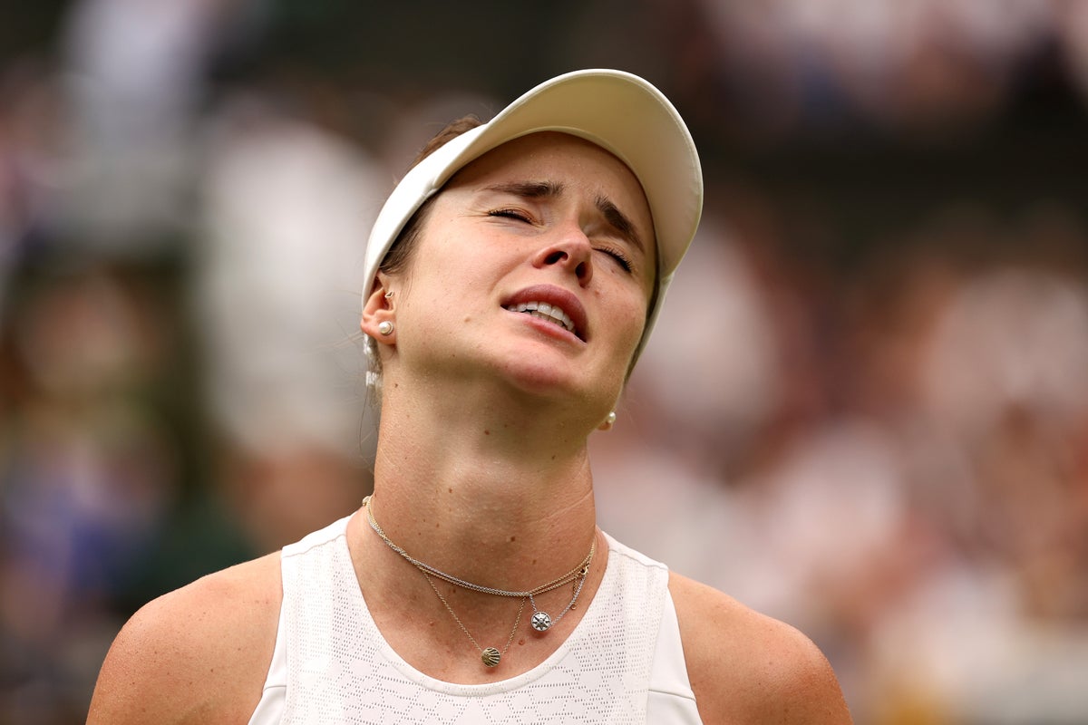 ‘It gets too much’: Elina Svitolina breaks down in intense Wimbledon spotlight