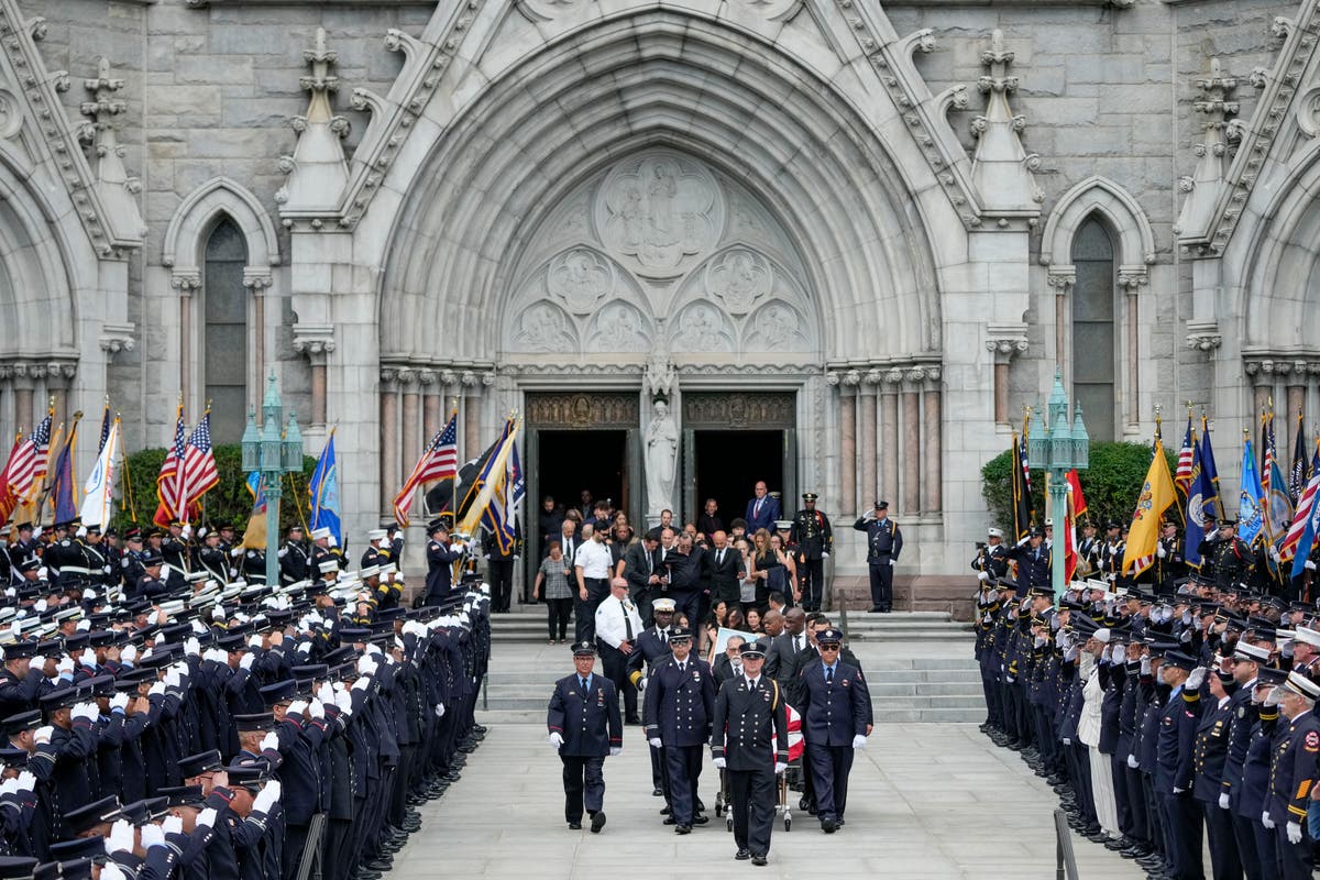 Firefighter killed while battling cargo ship fire is posthumously promoted during funeral Firefighter killed while battling cargo ship fire is posthumously promoted during funeral