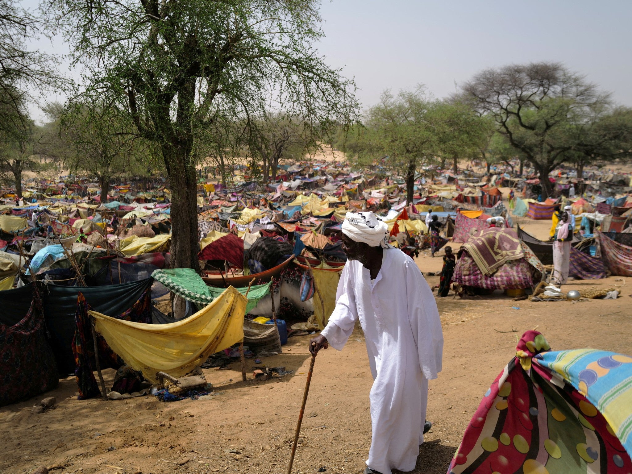 A camp for those who have fled the violence in Sudan’s Darfur region, in Borata, Chad