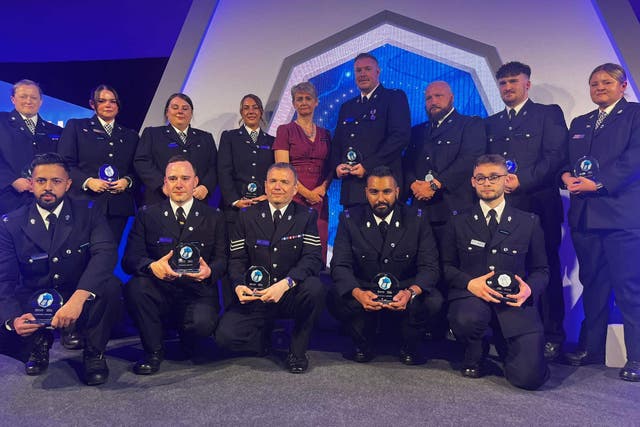 The 14 officers were presented with their awards at a ceremony on Thursday evening (West Midlands Police/Police Federation of England and Wales/PA)