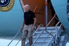 Biden trips on Air Force One stairs again after ‘watch your step’ sign added