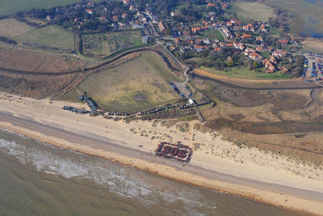 Aerial view of Walberswick on the Suffolk coast. A campaign group which raised concern about the creation of two wind farms off the Suffolk coast has lost a High Court fight with ministers (Fiona Hanson/PA)