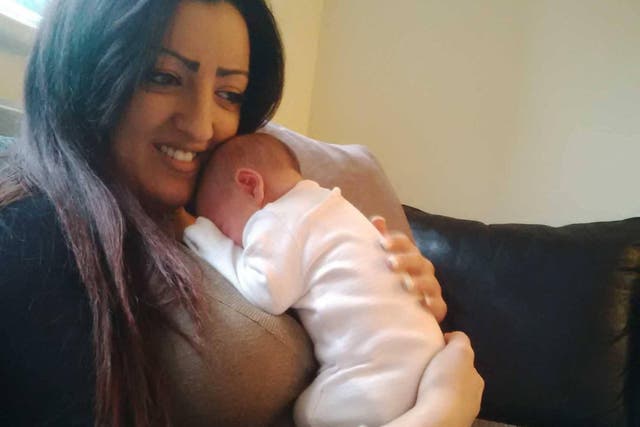 Kimberley Sampson, pictured with her first daughter, died with herpes weeks after giving birth to her second child at a Kent hospital in 2018 (Family handout/PA)
