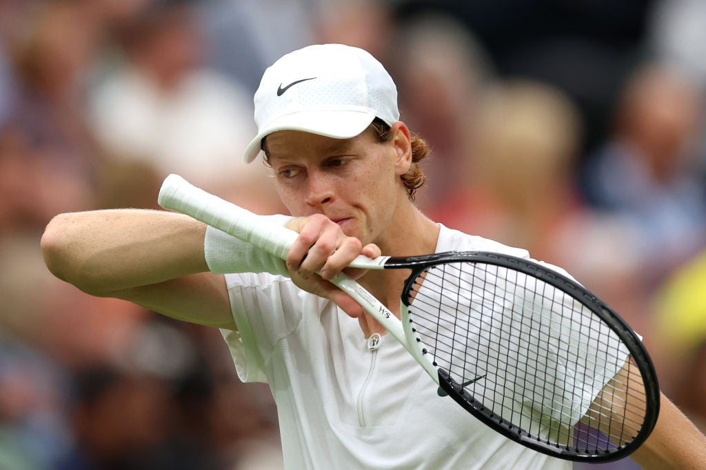 Sinner was beaten in straight sets on his first Wimbledon semi-final
