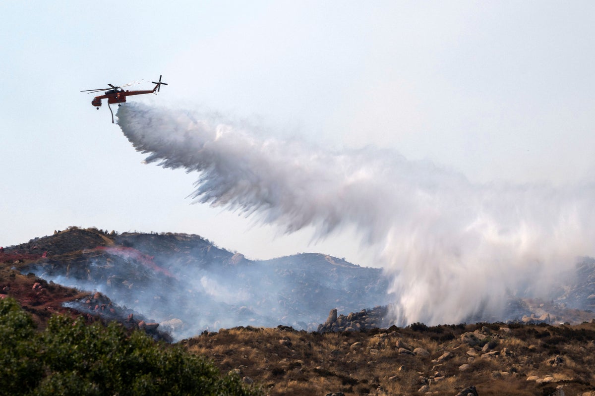 California firefighters battle 3 small blazes in Riverside County amid hot, dry weather