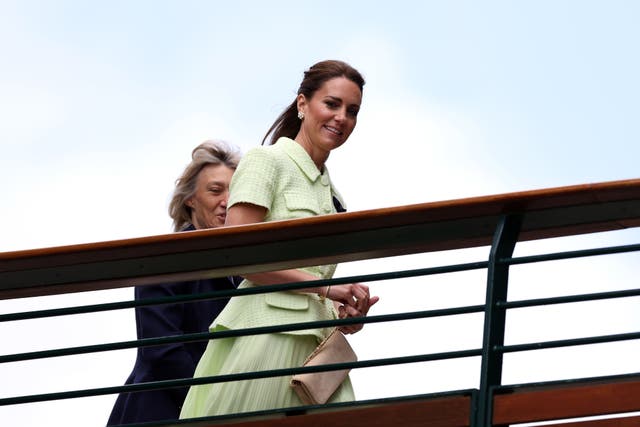 <p>The Princess of Wales arriving on day 13 of the 2023 Wimbledon Championships (Steven Paston/PA)</p>