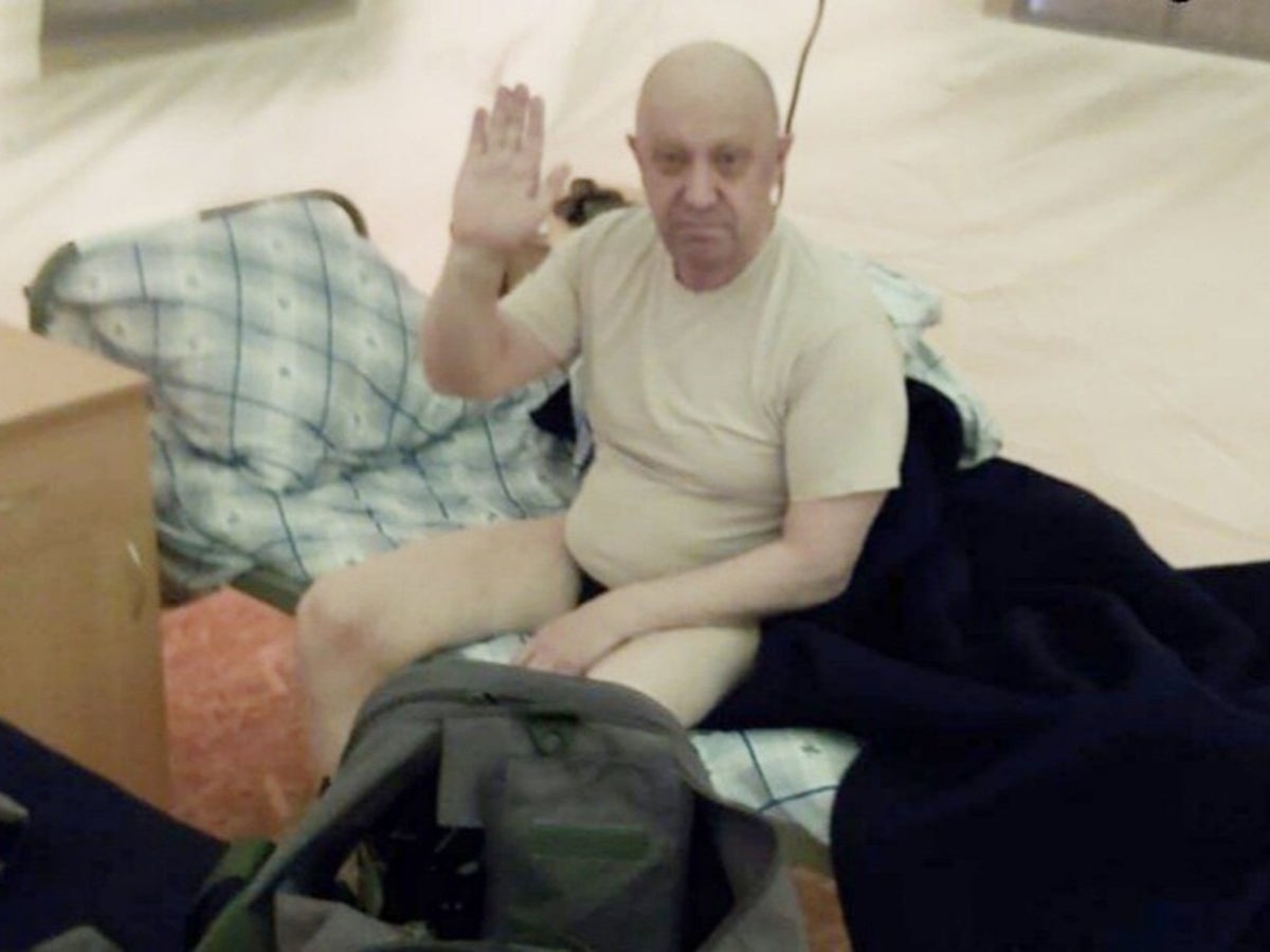 Yevgeny Prigozhin: Man who lead Putin mutiny pictured in pants in tent during exile 