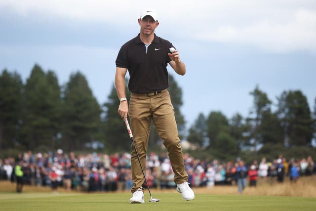 <p>Rory McIlroy is top of the Scottish Open leaderboard </p>