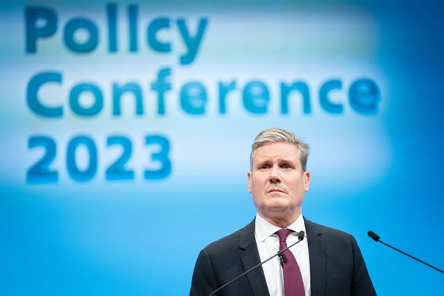Labour leader Sir Keir Starmer speaks at the Unite Policy Conference in Brighton (Stefan Rousseau/PA)