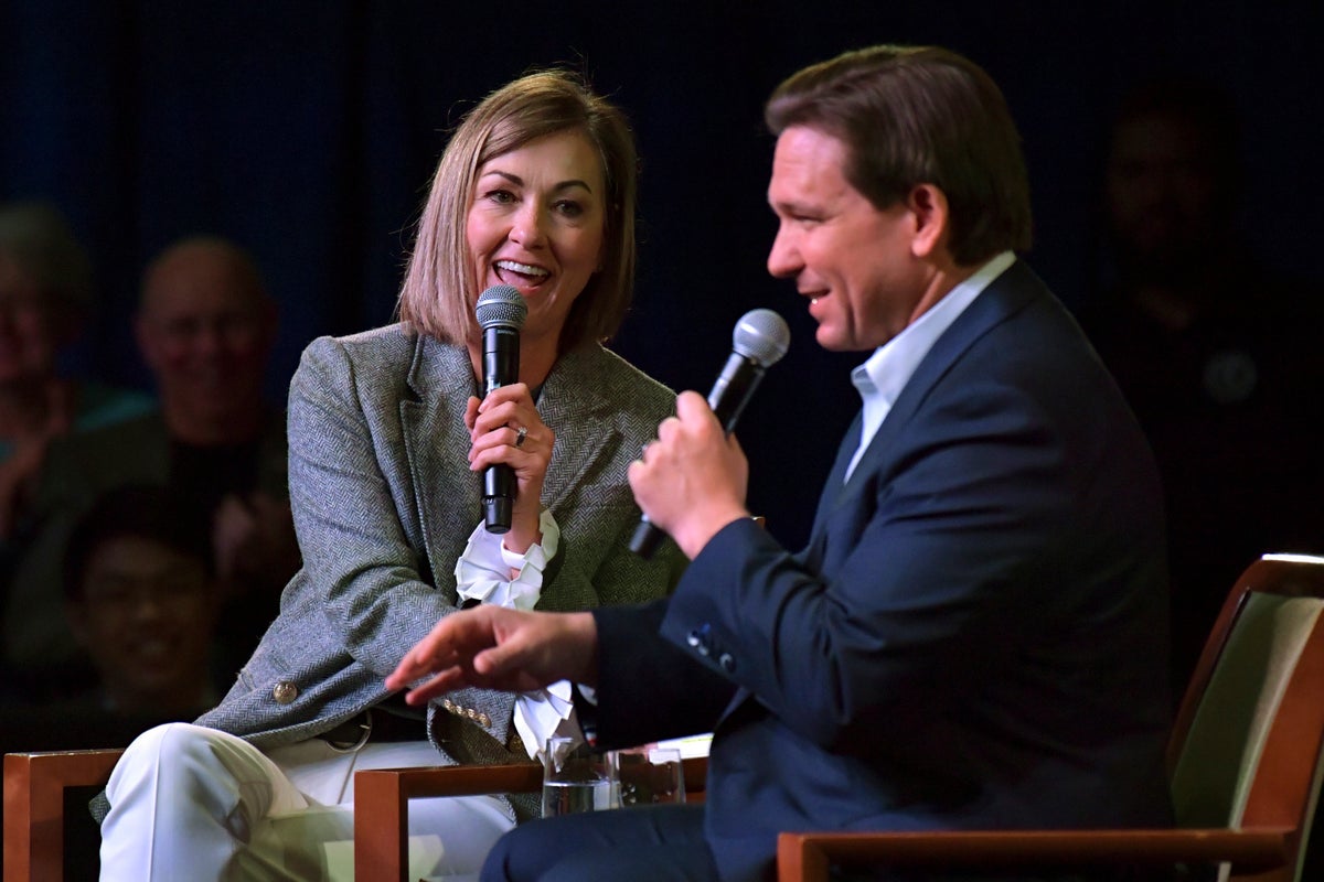 DeSantis would consider Iowa’s Reynolds as running mate, calls Trump’s attack of her ‘out of hand’