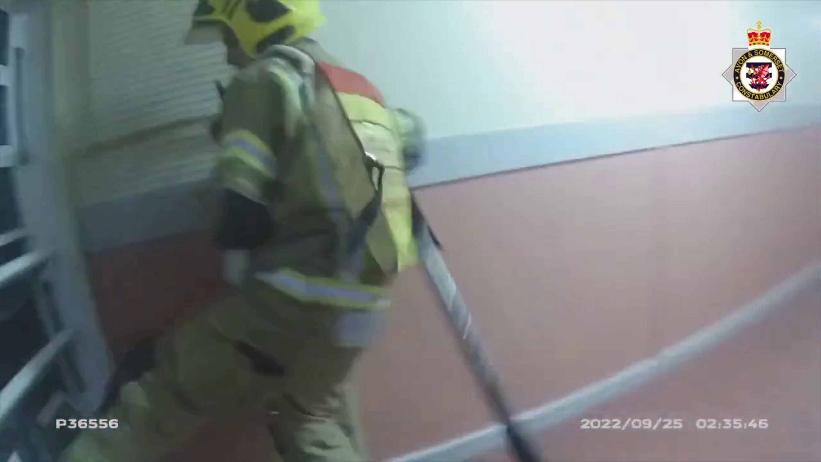 <p>Firefighters rescue two men hanging from window of burning Bristol building in dramatic bodycam clip</p>