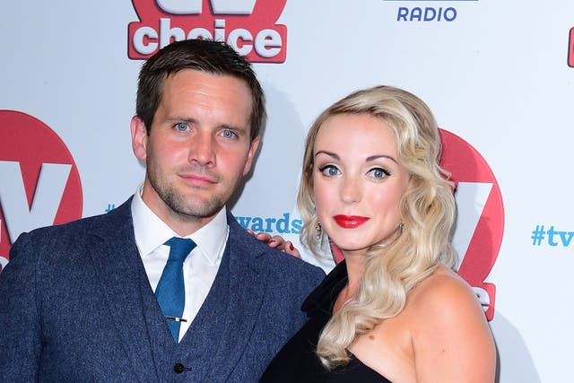 <p>Jack Ashton and Helen George pictured in 2017 </p>