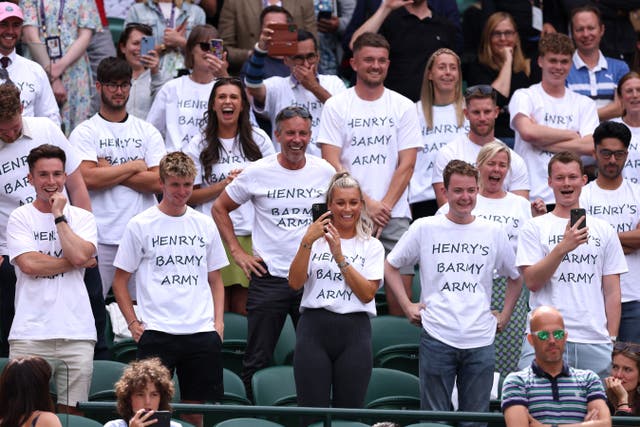 Henry Searle won Wimbledon to the sound of raucous applause from his very own Barmy Army (Steven Paston/PA)