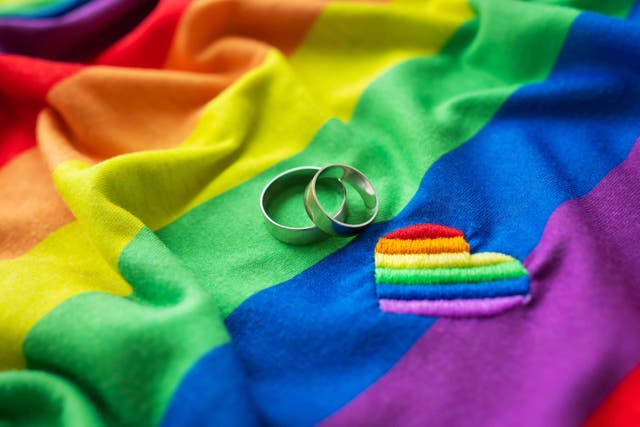 <p>Legislation to allow same-sex marriage in England and Wales was passed by the UK parliament in July 2013 </p>