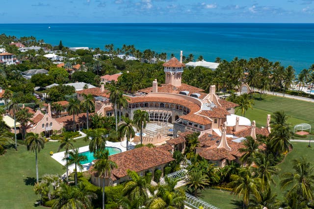 <p>An aerial view of former President Donald Trump's Mar-a-Lago club in Palm Beach, Fla., on Aug. 31, 2022. </p>