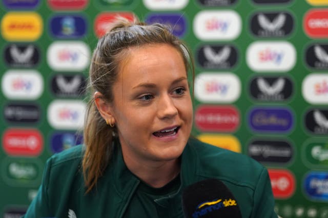 Republic of Ireland’s Heather Payne says it is back to business as usual in camp (Brian Lawless/PA)