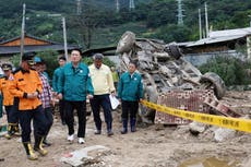 South Korea's death toll from destructive rainstorm grows to 40 as workers search for survivors