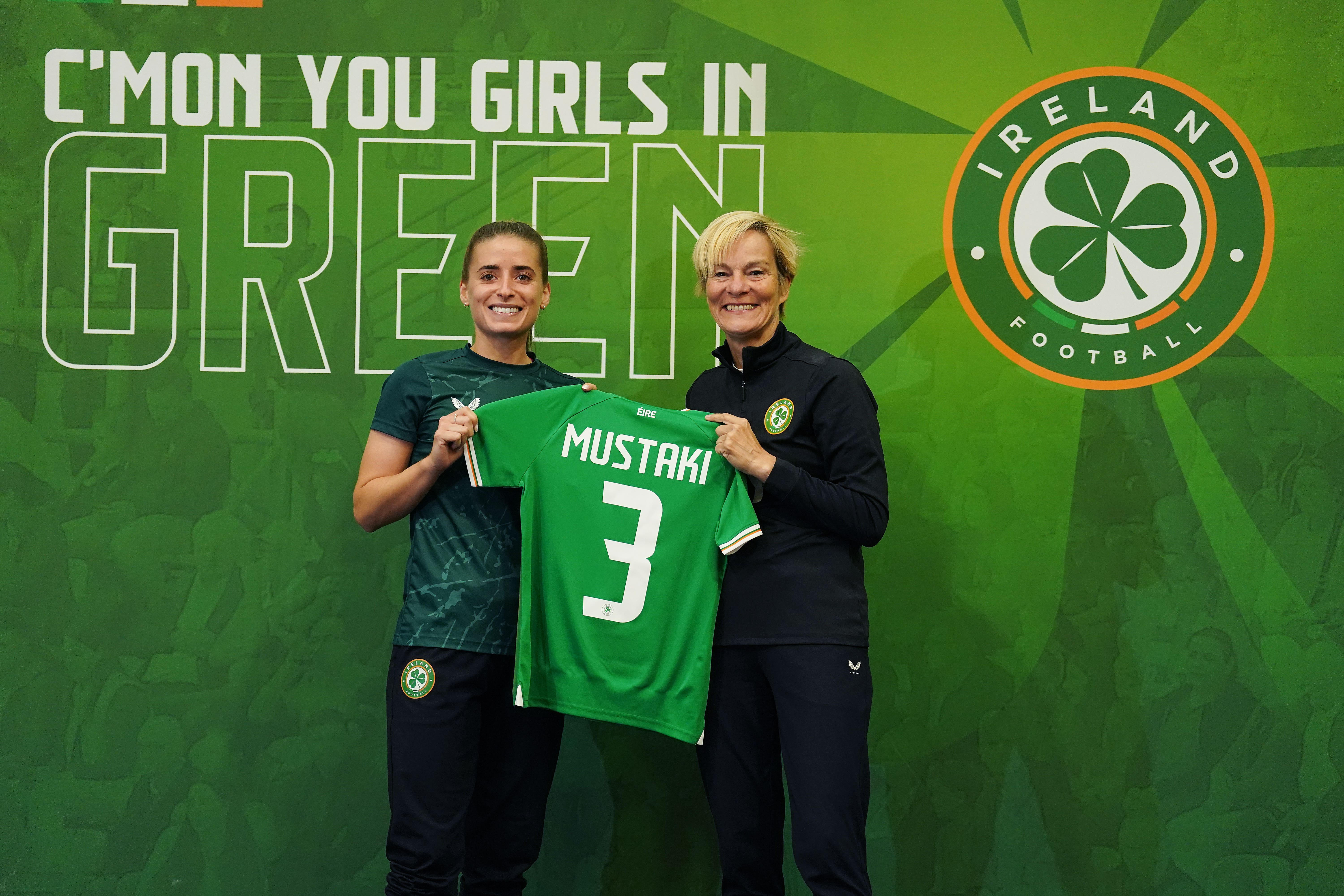 Republic of Ireland’s Chloe Mustaki, left, cannot wait for the World Cup (Brian Lawless/PA)