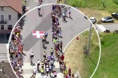 Tour de France spectator causes huge crash by taking selfie