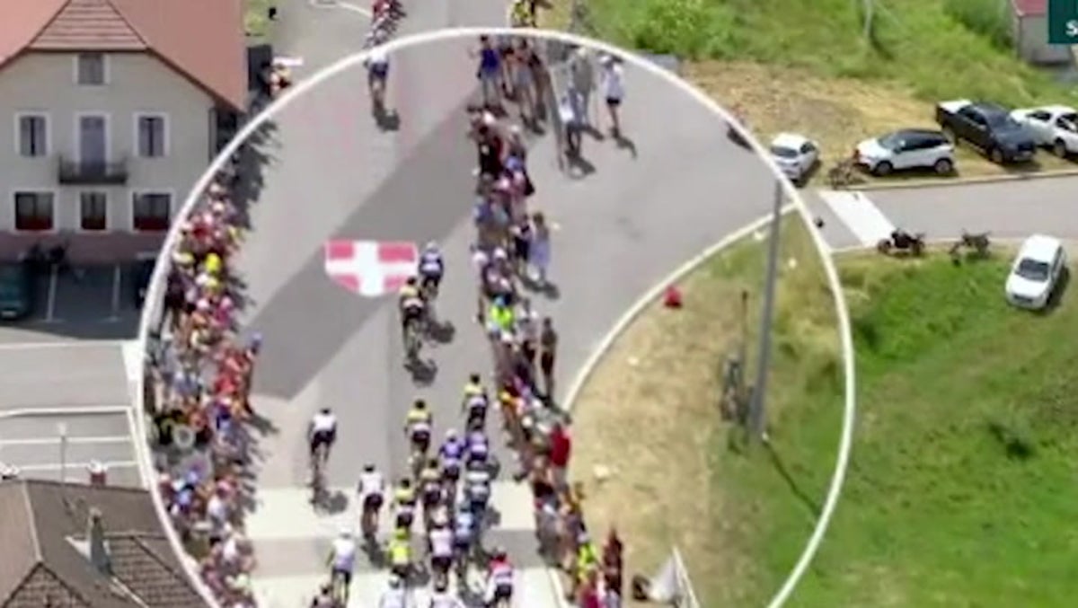 Tour de France spectator causes huge crash by taking selfie
