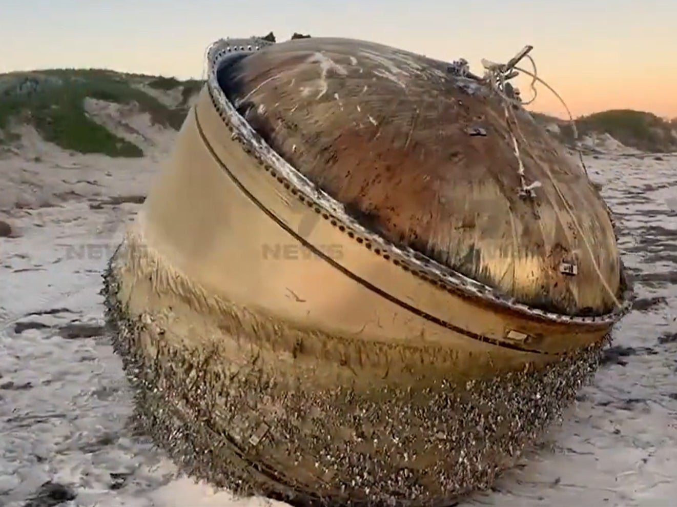 The mysterious giant cylinder washed up on an Australian beach
