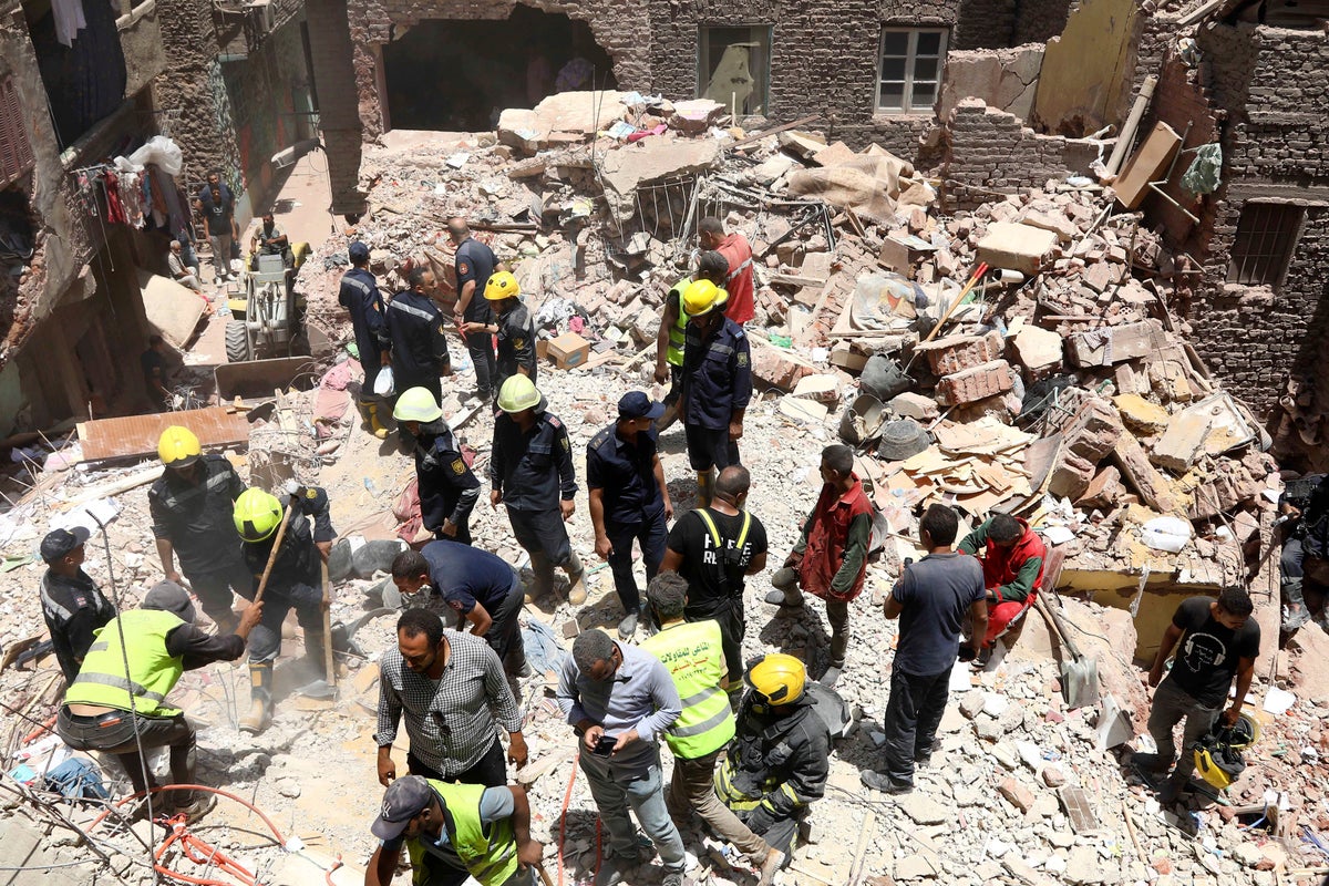 A 5 story Apartment Building Collapses In Cairo And 