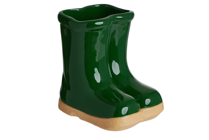Wilko green welly planter