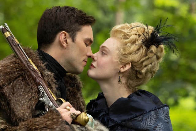 <p>Lovers in arms: Nicholas Hoult and Elle Fanning in ‘The Great'</p>