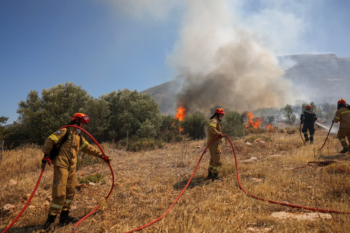 Calor abrasador en Europa: los turistas evacuados mientras el calor extremo continúa hasta agosto en los incendios forestales de Grecia