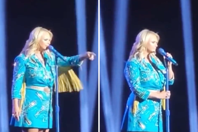 <p>Miranda Lambert on stage </p>