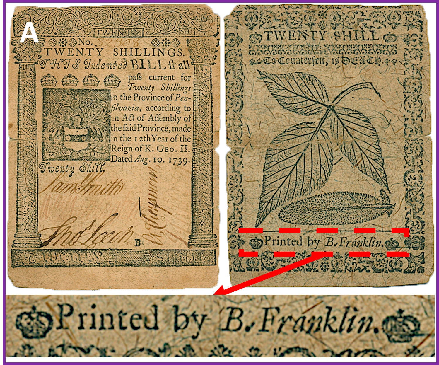Franklin Colonial Money Counterfeiting
