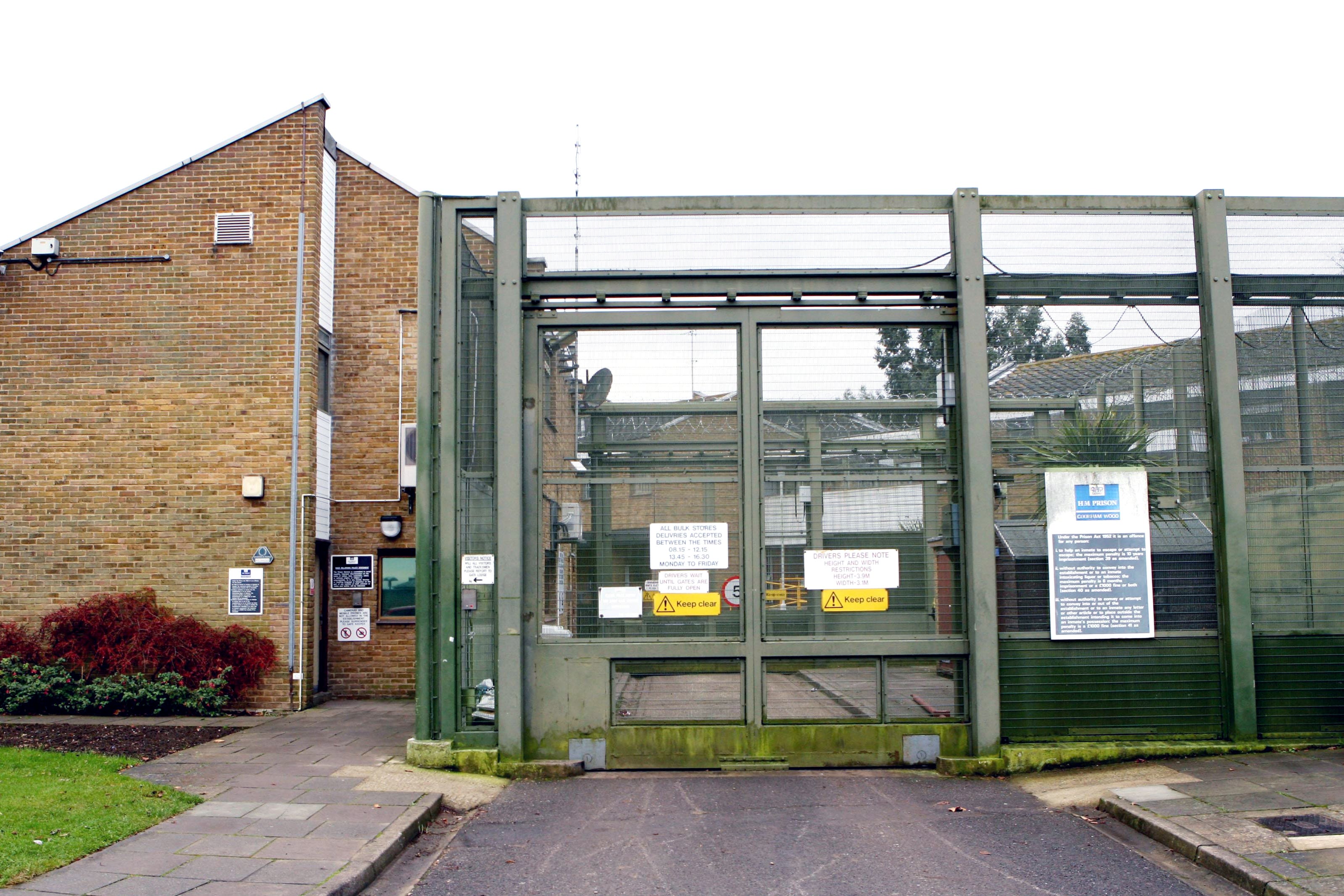 The entrance to HMP Cookham Wood in Rochester, Kent
