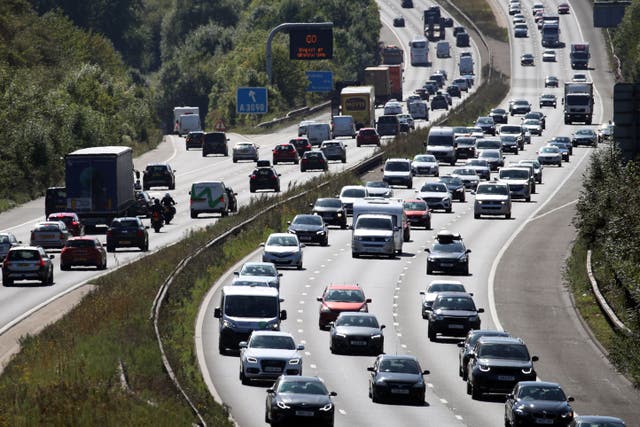 Drivers are being warned over severe road congestion this weekend as nearly 13 million leisure trips are expected to take place across the UK (Andrew Matthews/PA)