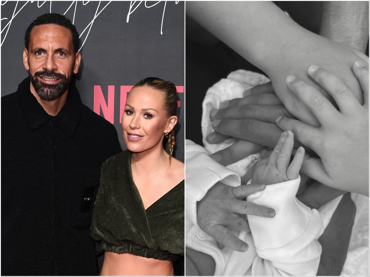 &lsquo;Our strong little girl&rsquo;: Kate Ferdinand gives birth to second child with husband Rio Ferdinand and reveals sweet name