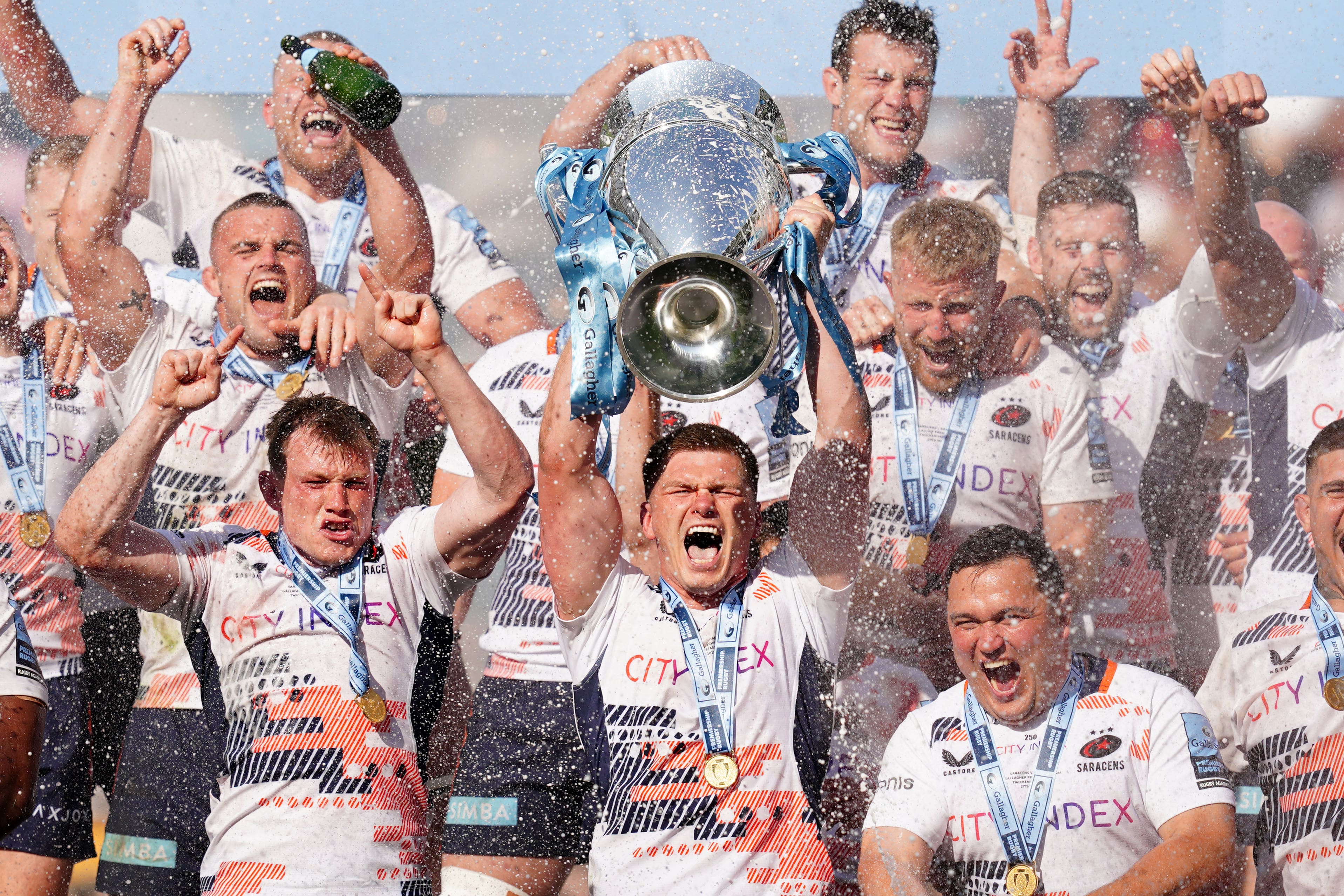 Saracens will look to defend the title they beat Sale Sharks in the final to win