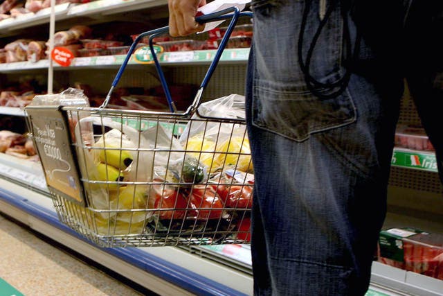 Grocery price inflation fell to 14.9% in the four weeks to July 9 (Julien Behal/PA)