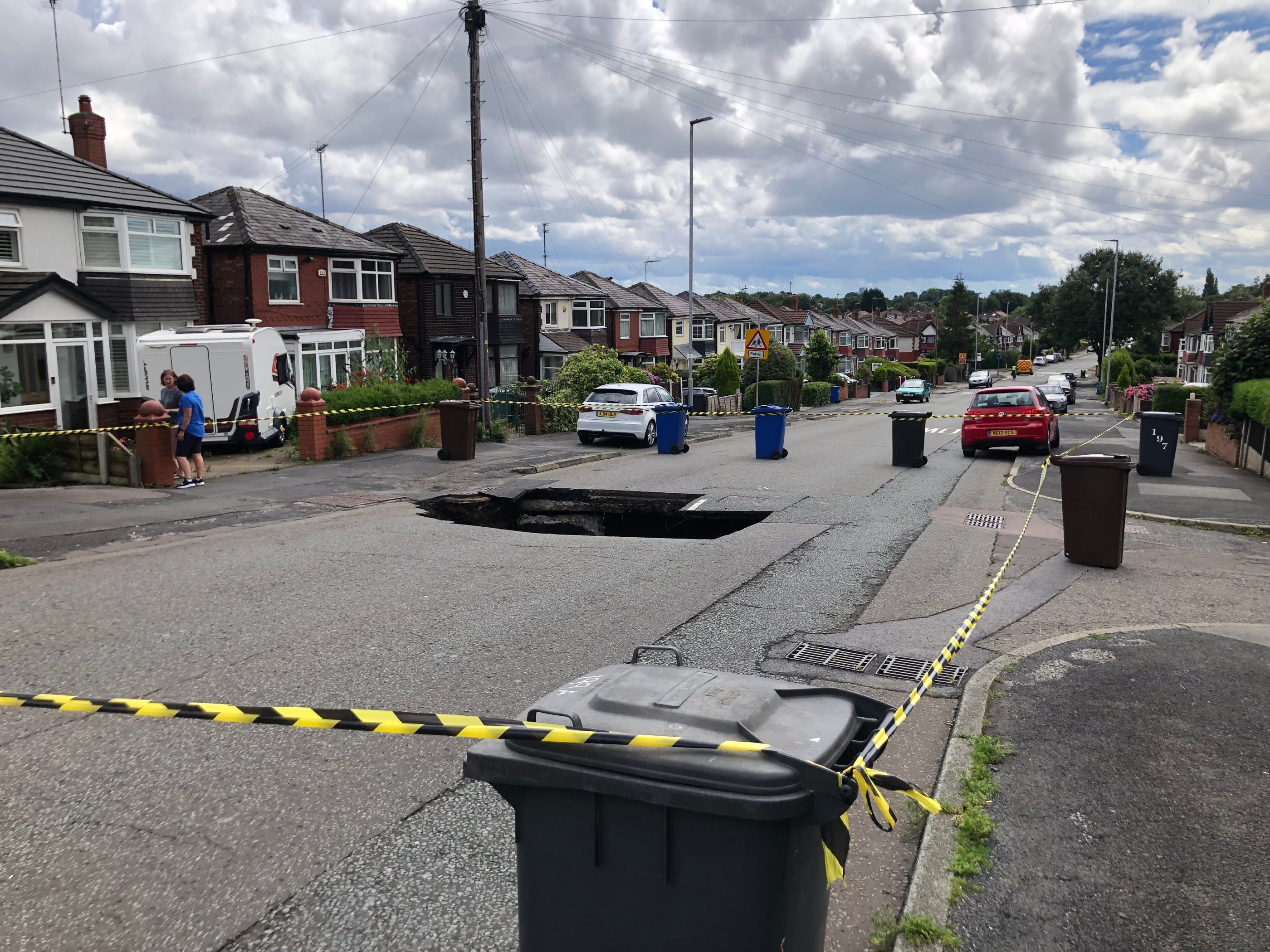 Water compaby United Utilities is investigating sink hole