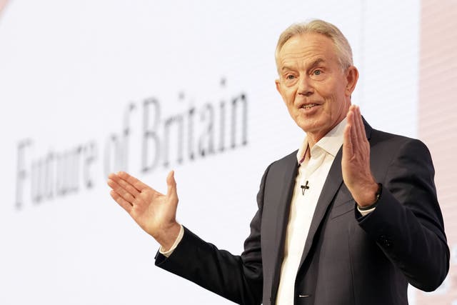 Sir Tony Blair said technological changes will allow politicians to ‘reimagine’ the state (Stefan Rousseau/PA)