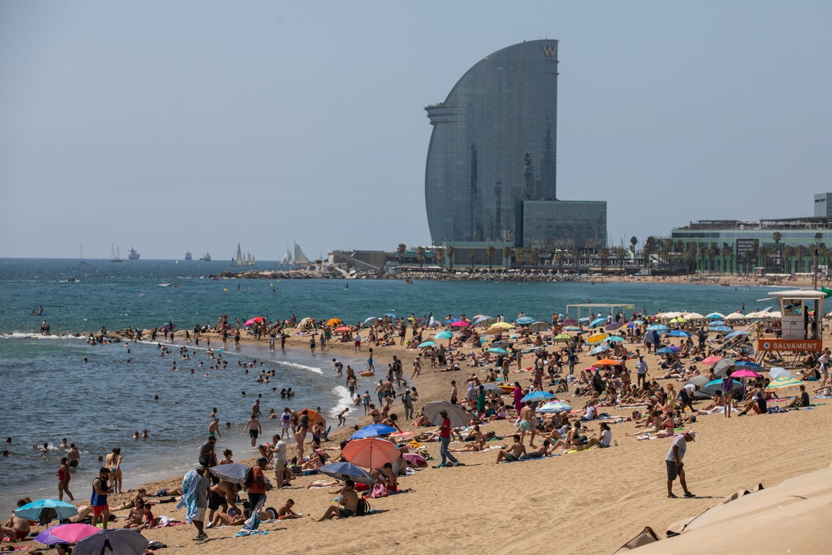 Scorched beaches in France and Spain face surge in toxic algae caused by warmer climate