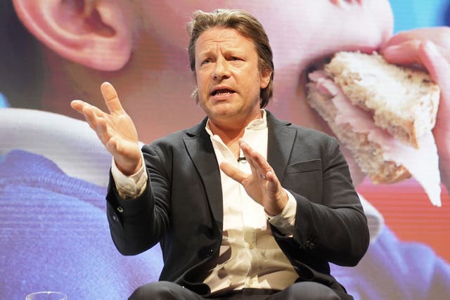 Jamie Oliver was a speaker at the Future of Britain conference (Stefan Rousseau/PA)