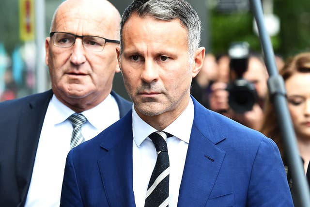Former Manchester United footballer Ryan Giggs, cleared of domestic violence charges after his prosecution was abandoned. (Peter Powell PA)