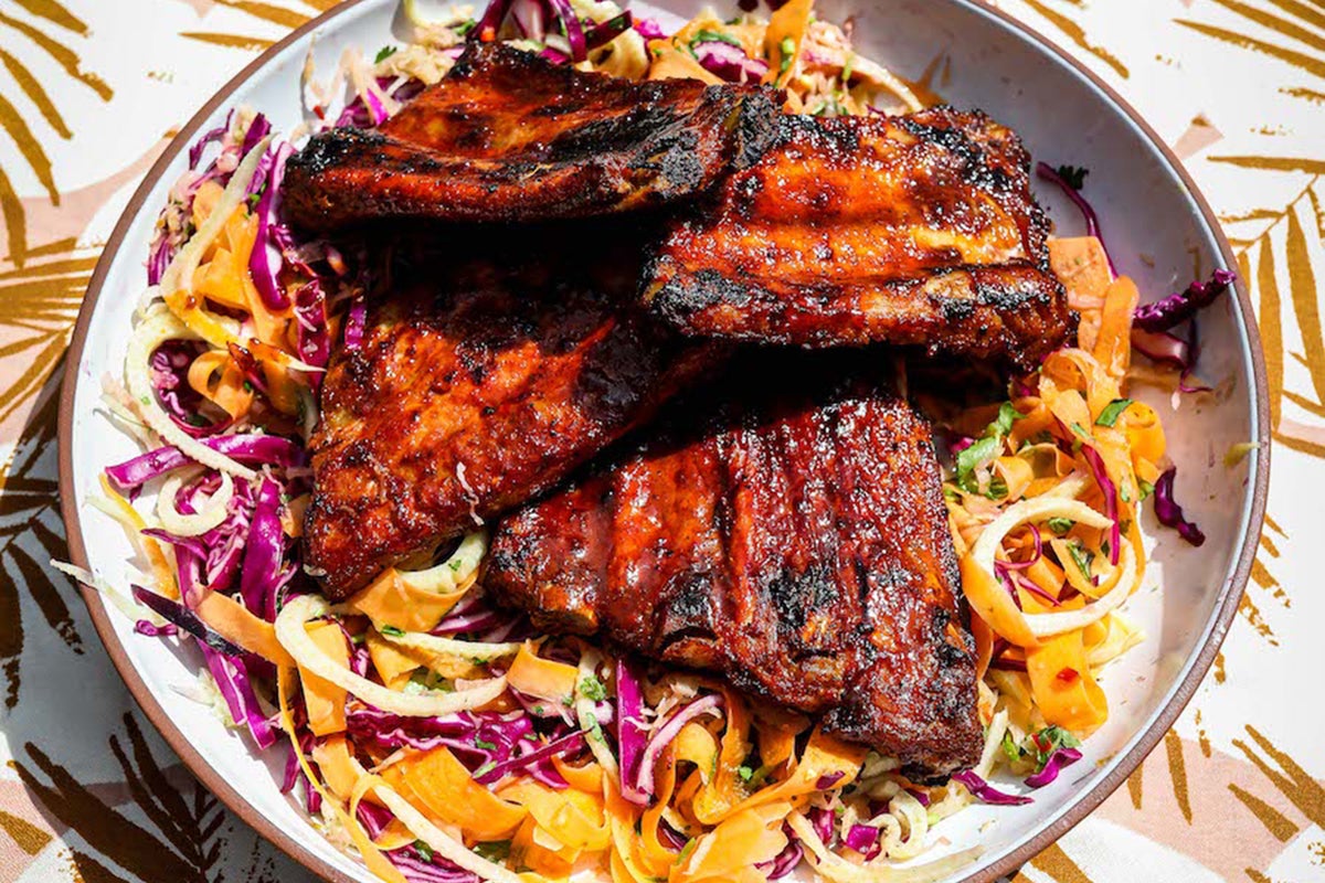 How to cook BBQ pork ribs and Asian slaw | The Independent